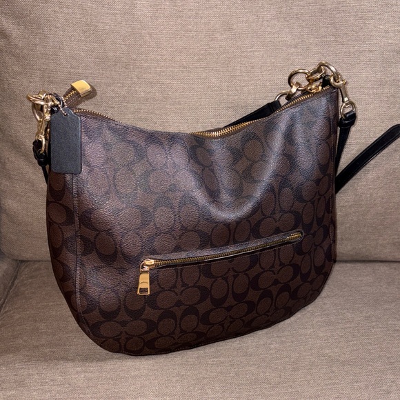Coach Dark Brown and Black Shoulder Bag - Picture 3 of 10